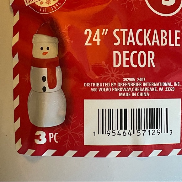 Stackable Snowman and Tree Dollar 24" New Christmas Toy Winter Hanukkah Keanza - Picture 3 of 5